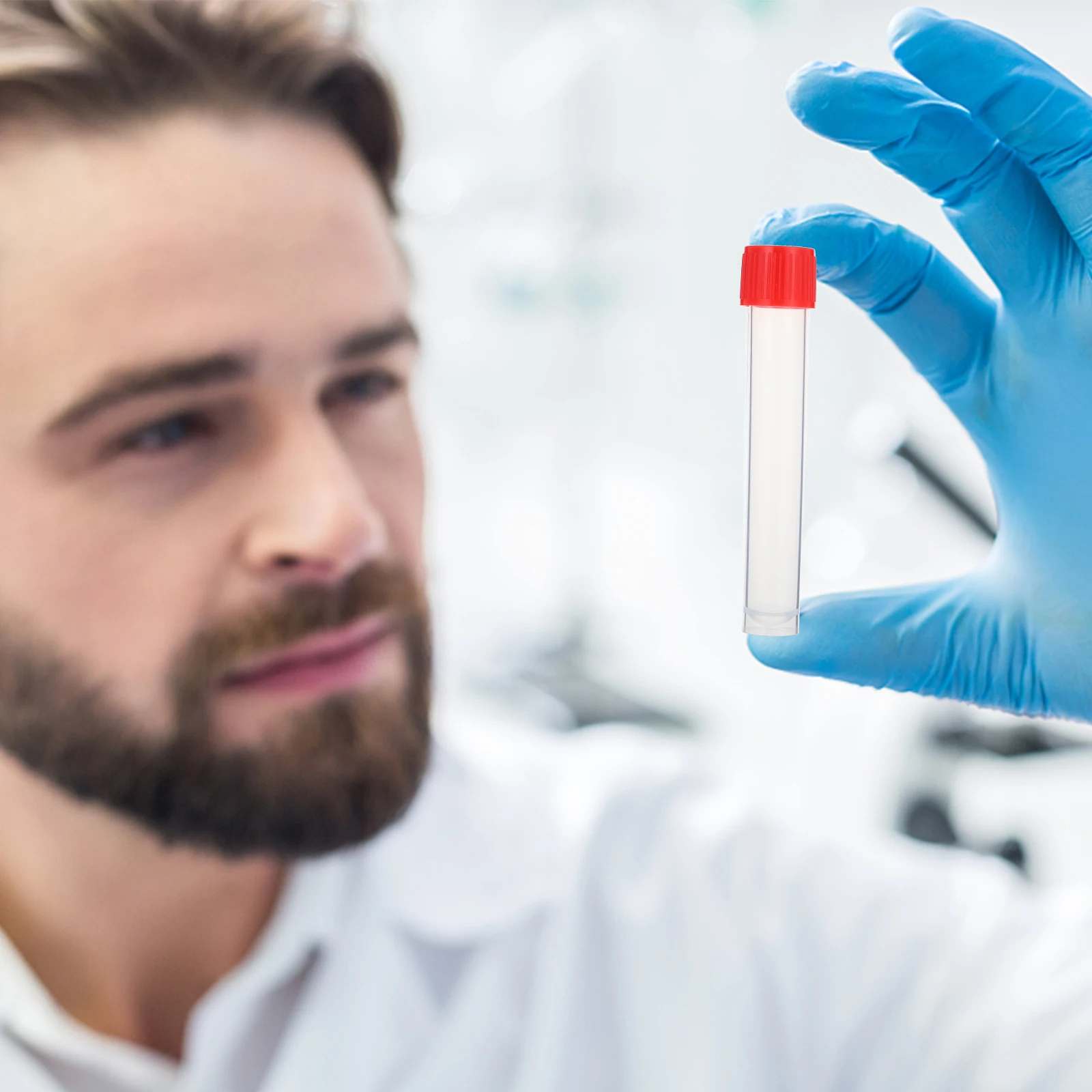 

20 Pcs Disposable Sampling Tube Detection Sample Storage Test Tubes with Caps Red Plastic Mini