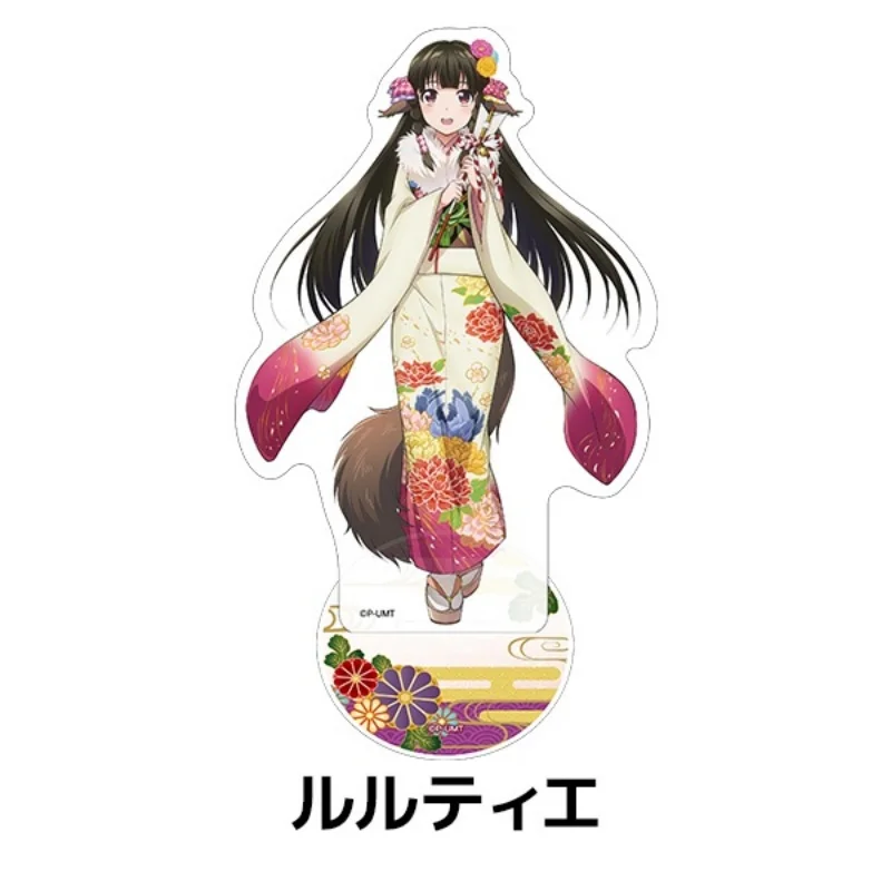 Game Utawarerumono Anime Nekone Rurutie Kuon Anju Acrylic Stand Model Figure Cosplay Plate Holder Topper Keychain Gifts