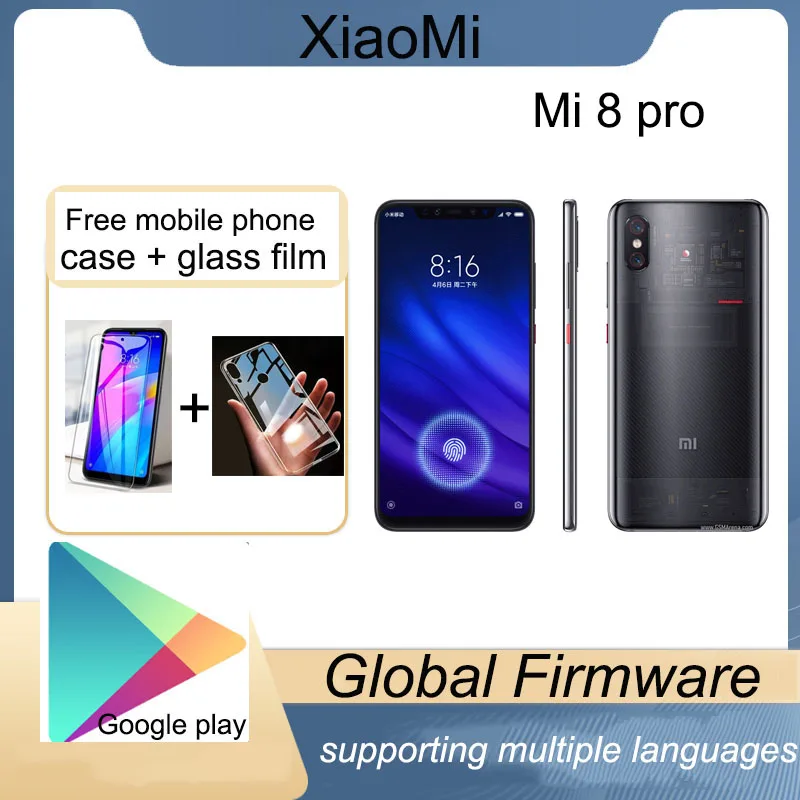 pro smartphone telefone movel android cor aleatoria snapdragon 845 carregamento de impressao digital 18w 1080x2248 presente xiaomi8 01