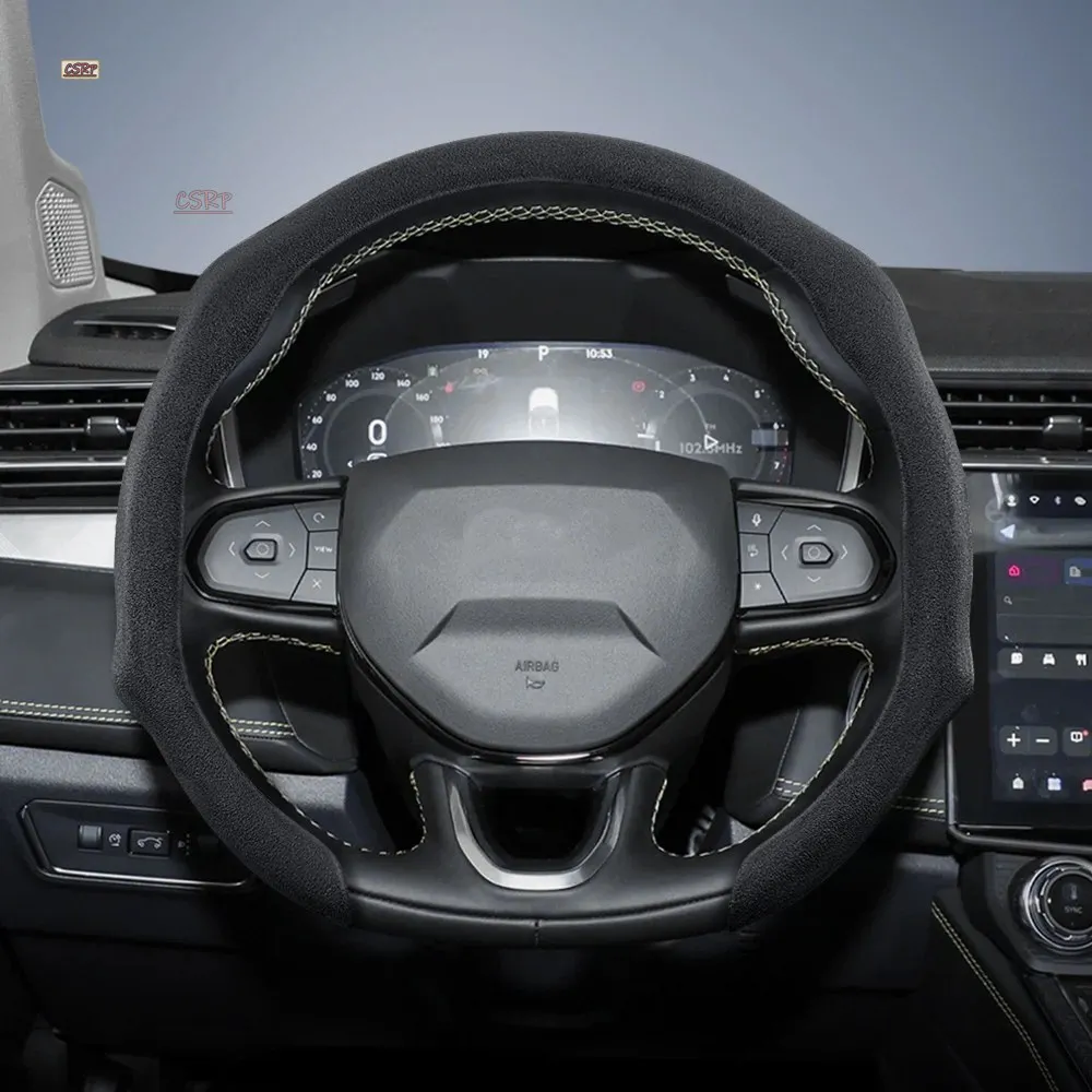 for Lynk & Co Suede Steering Wheel Round and D-Shaped Steering Wheel Available 01 03 05 09 06 02 Em P Voiture Funda Volante Z20