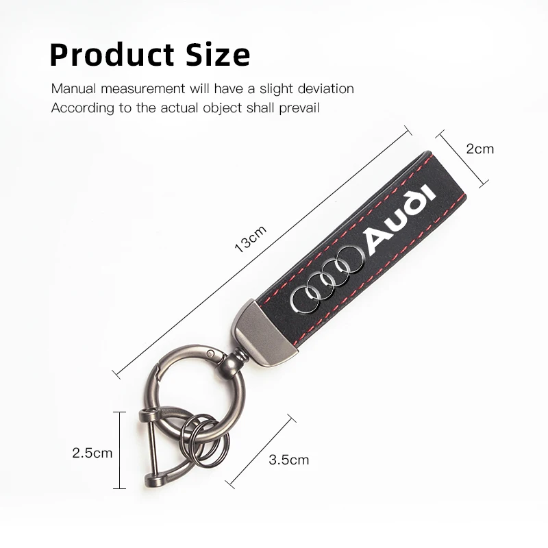 2024 Suede Key Ring Sport Car Keychain Custom Gift With Emblem For Audi A1 A2 A3 A4 A5 A6 A7 A8 Q1 Q2 Q3 Q4 Q5 Q6 Q7 Q8 TT S5 B8