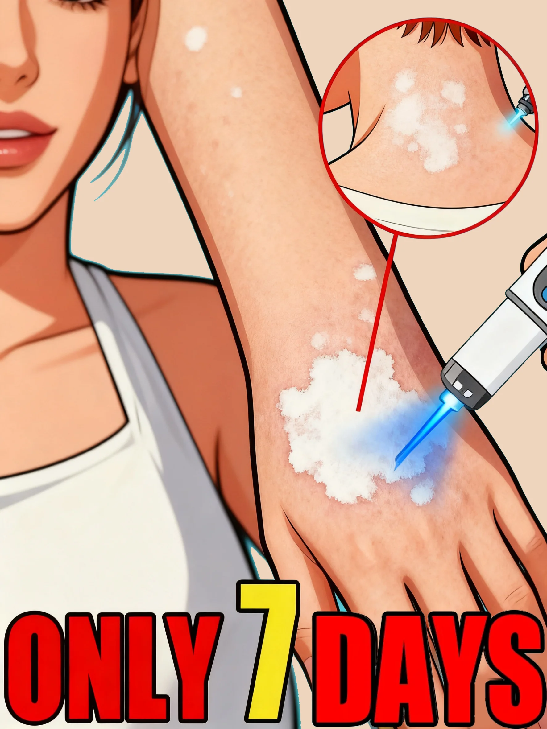 

Модернизированная синяя лазерная указка 2025 года для лечения белых пятен, защитите здоровье кожи.