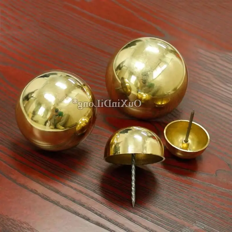 Retro Vintage 10PCS Antique Brass Decorative Upholstery Tacks Nails Screws Jewelry Gift Box Gate Door Decorative Nails Studs