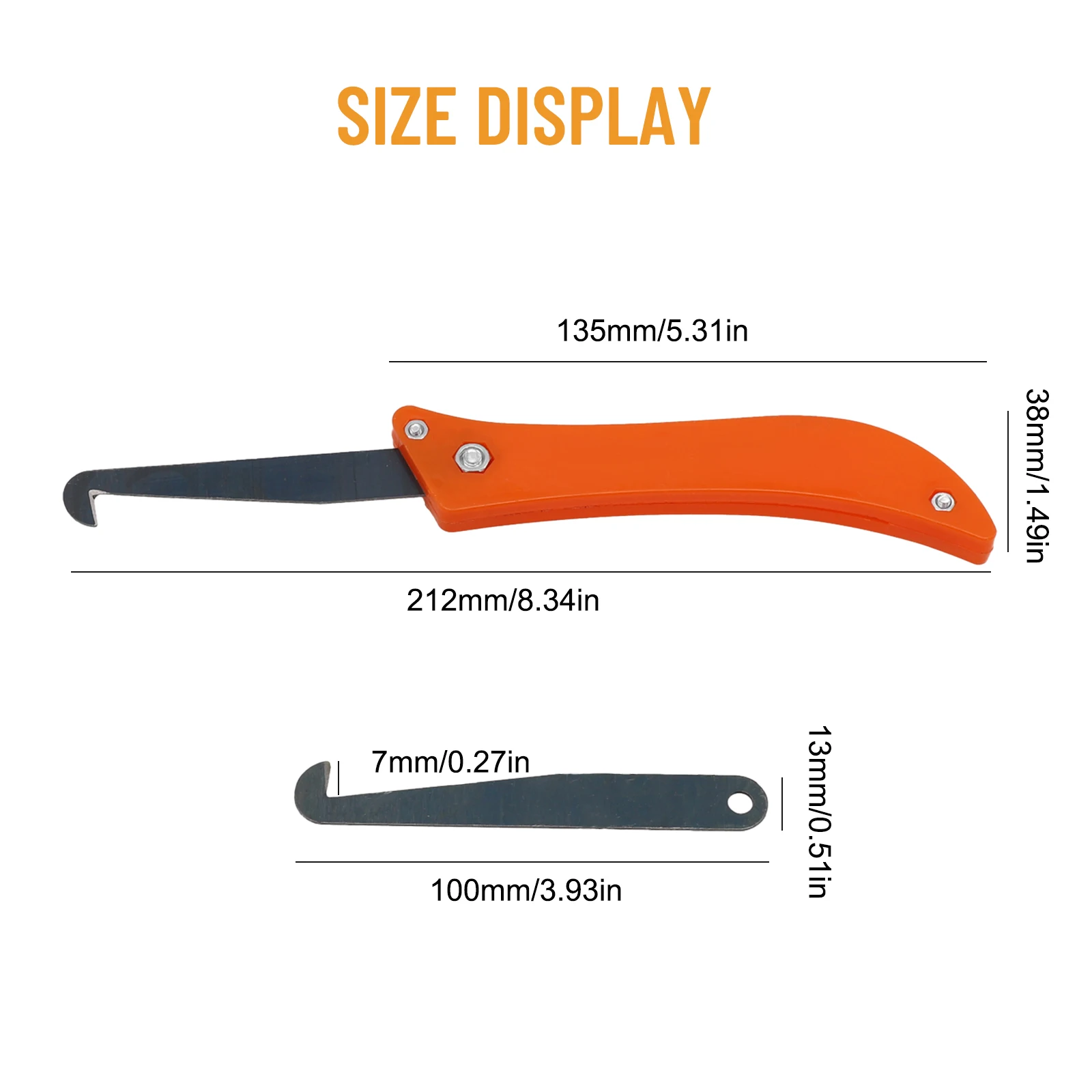 Utensile manuale gancio lama pulizia taglio apertura multifunzionale riparazione sostituibile lunghezza 21.2cm alta qualità pratico conveniente