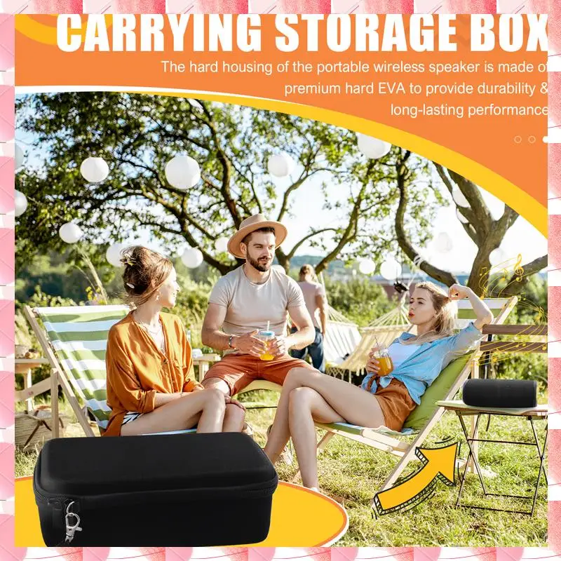 JAJA For  Flip 6 Case Bag Wireless Bluetooth Speaker EVA Hard Portable Travel Protective Box Shockproof