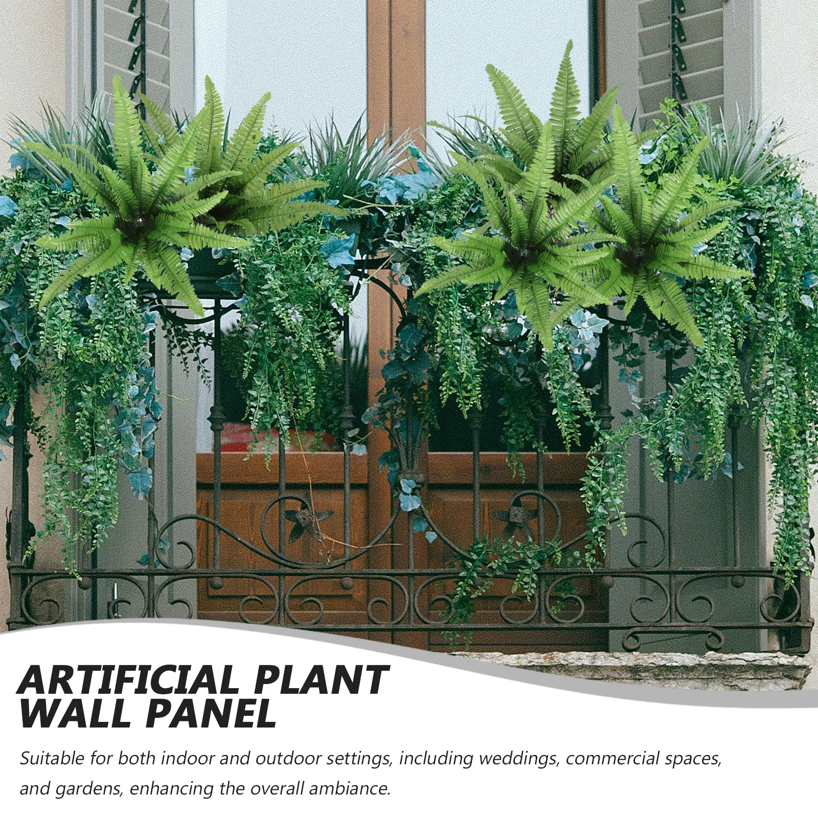 

Artificial Grass Green Leaf Wall Hanging Decoration Fake Plant Decor Rustic Farmhouse Style Wedding Bedroom Living Room