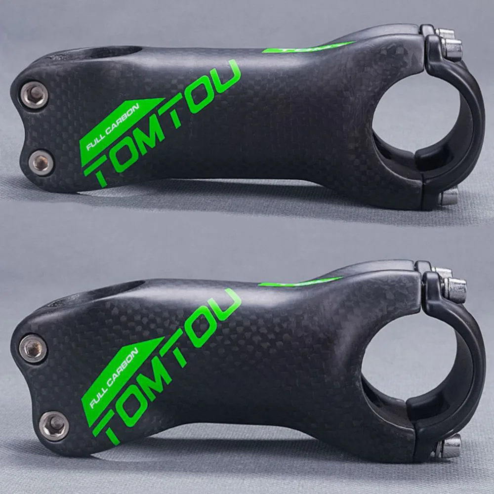 TOMTOU Bicycle Stem Carbon Fibre Stem Bike Parts Angle 6 or 17 Degree Length 60/70/80/90/100/110/120/130mm