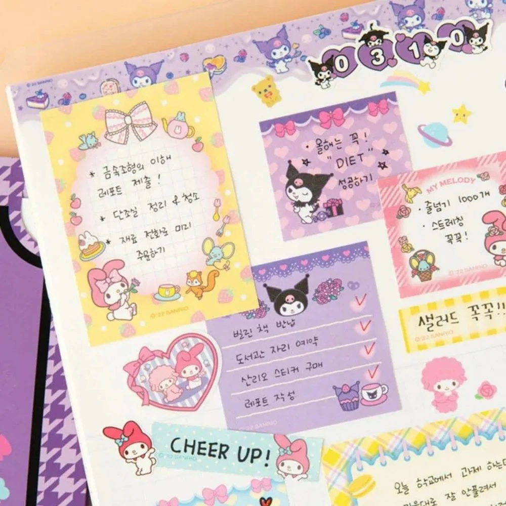 Libro de conveniencia Kawaii Sanrio, dibujos animados de Hello kitty, My melody Kuromi, cuaderno de notas, Bloc de notas, papelería, regalo de cumpleaños para estudiantes
