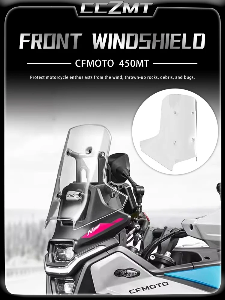 Pour CFMOTO MT450 450 MT 450mt pare-brise avant pare-brise 450 MT pare-brise surélevé pour CFmoto 450MT accessoires