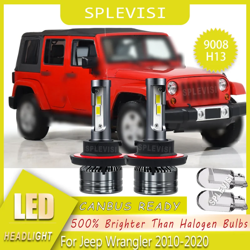 

Wide Illumination Angle Easy Installation 9008 LED Headlight For Jeep Wrangler 2010 2011 2012 2013 2014 2015 2016 2017-2020