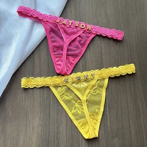 Personalisierter Name Crystal Lyrics, Bikini-Höschen, G-String, niedrige Taille in Unterwäsche, sexy Körperschmuck für heiße Frau, Persönlichkeit 12 Hauptverkäufe Hotwife Höschen - №1
