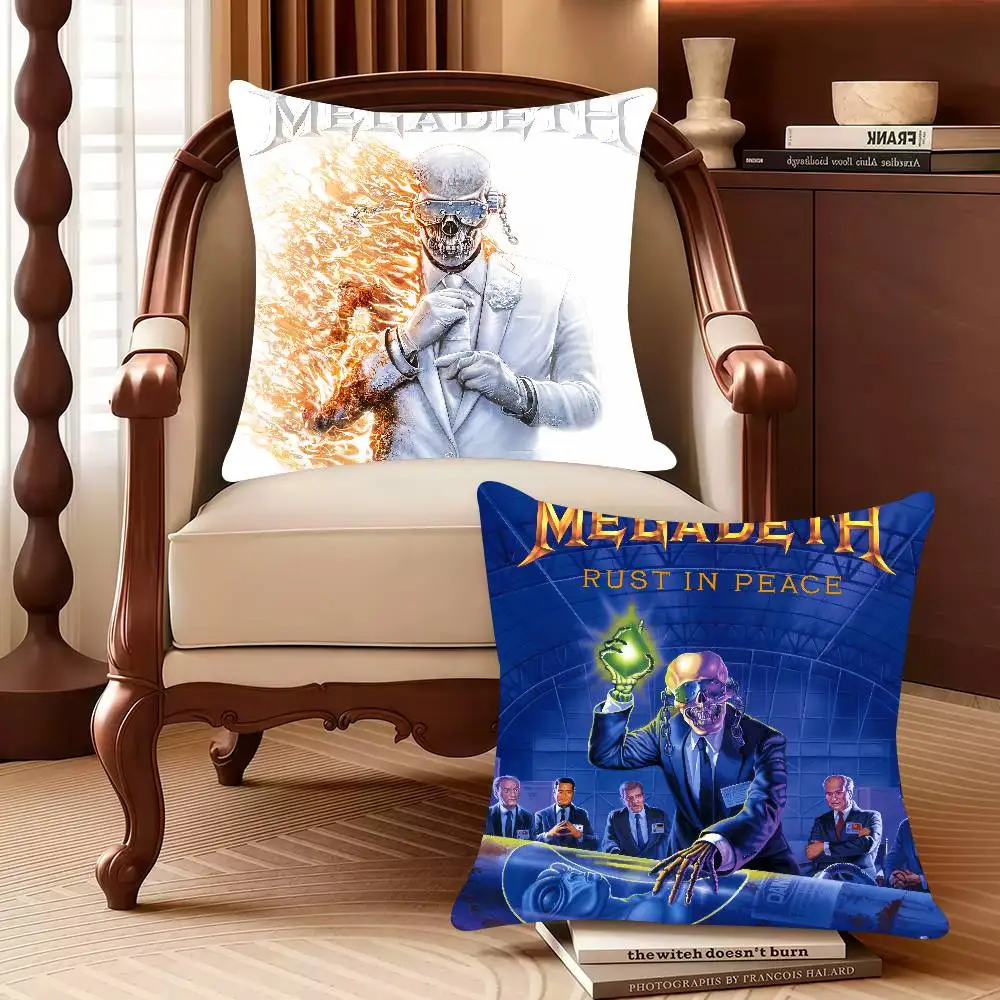 Rust In Peace M-Megadeth  Pillow Case Decor Protective Covers Comfortable soft for Sofa Living Room Home office