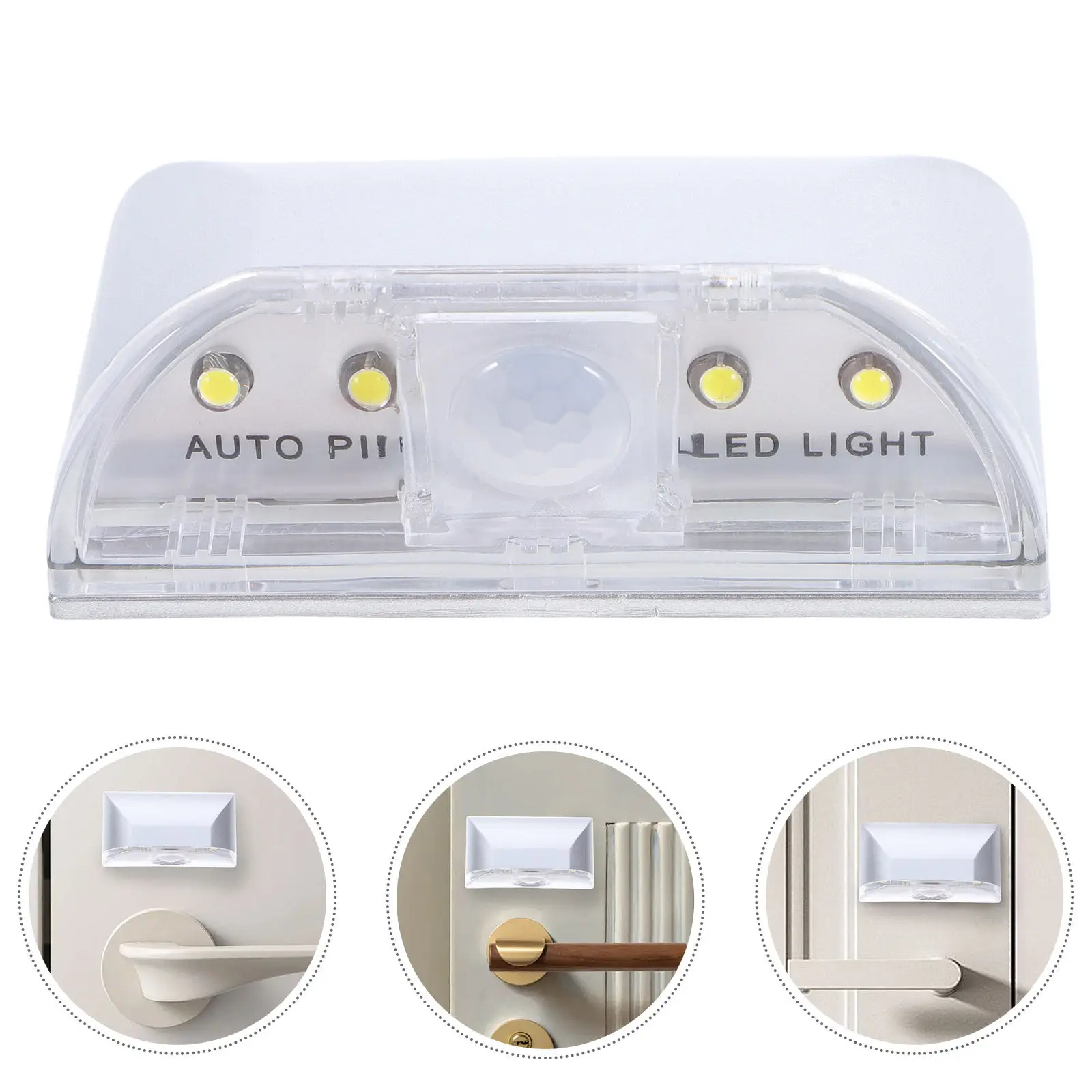 

1Pcs Auto-Sensing LED Door Lock Light with Human Infrared Pir Sensor Night Lamp for Keyhole Stairway Front Door Intelligent