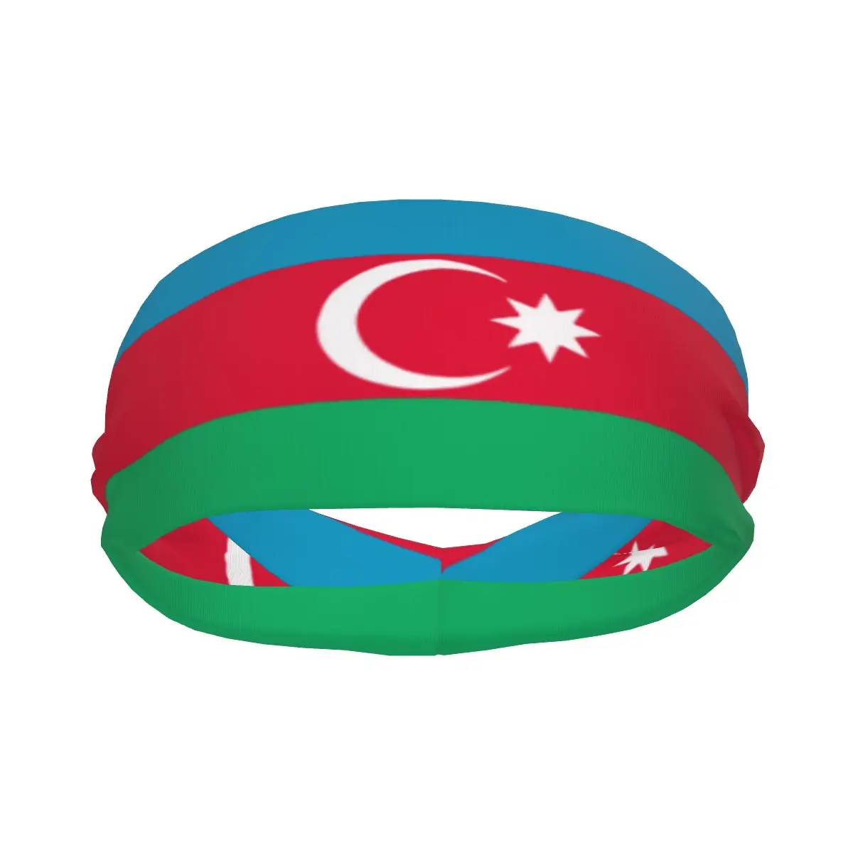 

Headband Sports Yoga Fitness Stretch Sweatband Hair Band Elasticity Headband Azerbaijan Flag