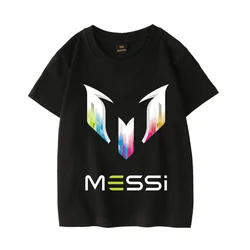 New 100%Cotton Footballer Messi T-Shirt  Summer Child Clothes Comfortable Fashion Sweat Breathable T-Shirt Short Sleeve T-Shirt