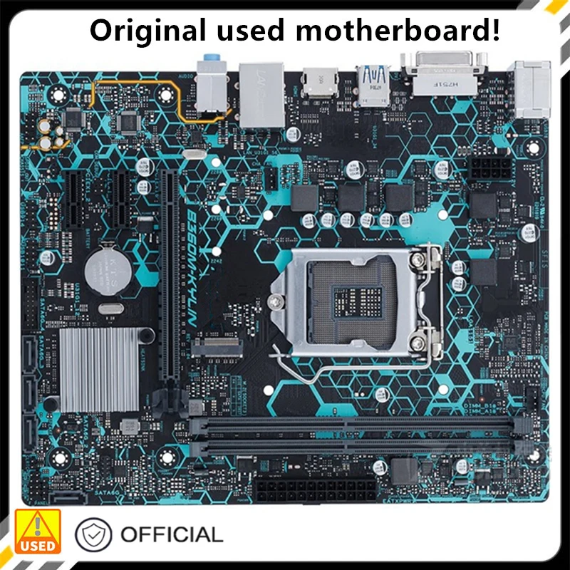 

For B360M-KYLIN Original Used Desktop Intel B360 32GB DDR4 Motherboard LGA 1151 i7/i5/i3 USB3.0 SATA3