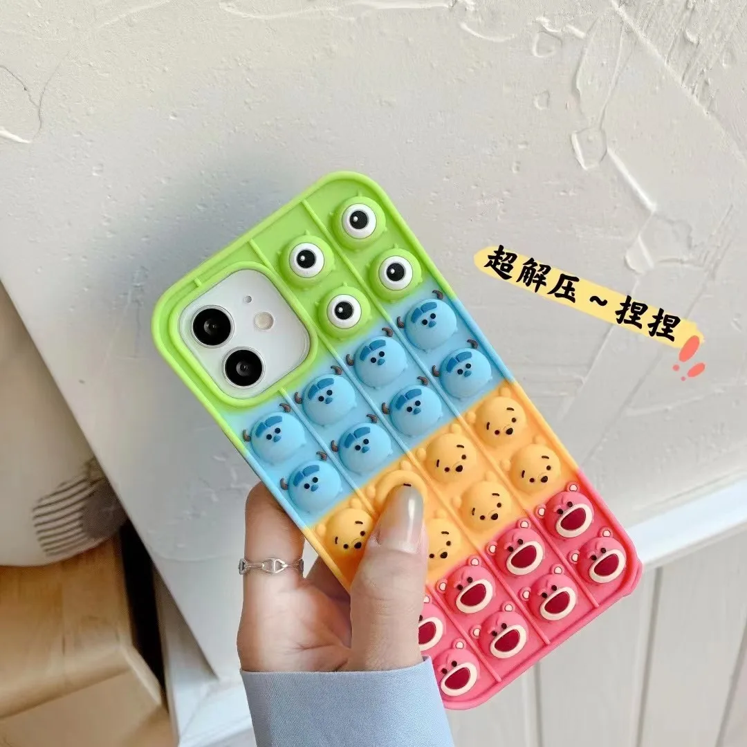 

Cartoon Relax Colored Silicone Phone Case For iPhone13/14Pro 12 11 Xsmax 78Plus SE2/3 XR 6S Soft Cover Skinny Capa Protection