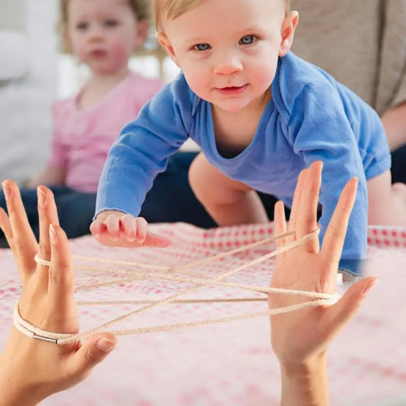 Cradle String Game Toy Hand Rope Puzzle Trick Interactief speelgoed Educatief String Speelbal Handtouw voor 3 jaar oude jongens en meisjes
