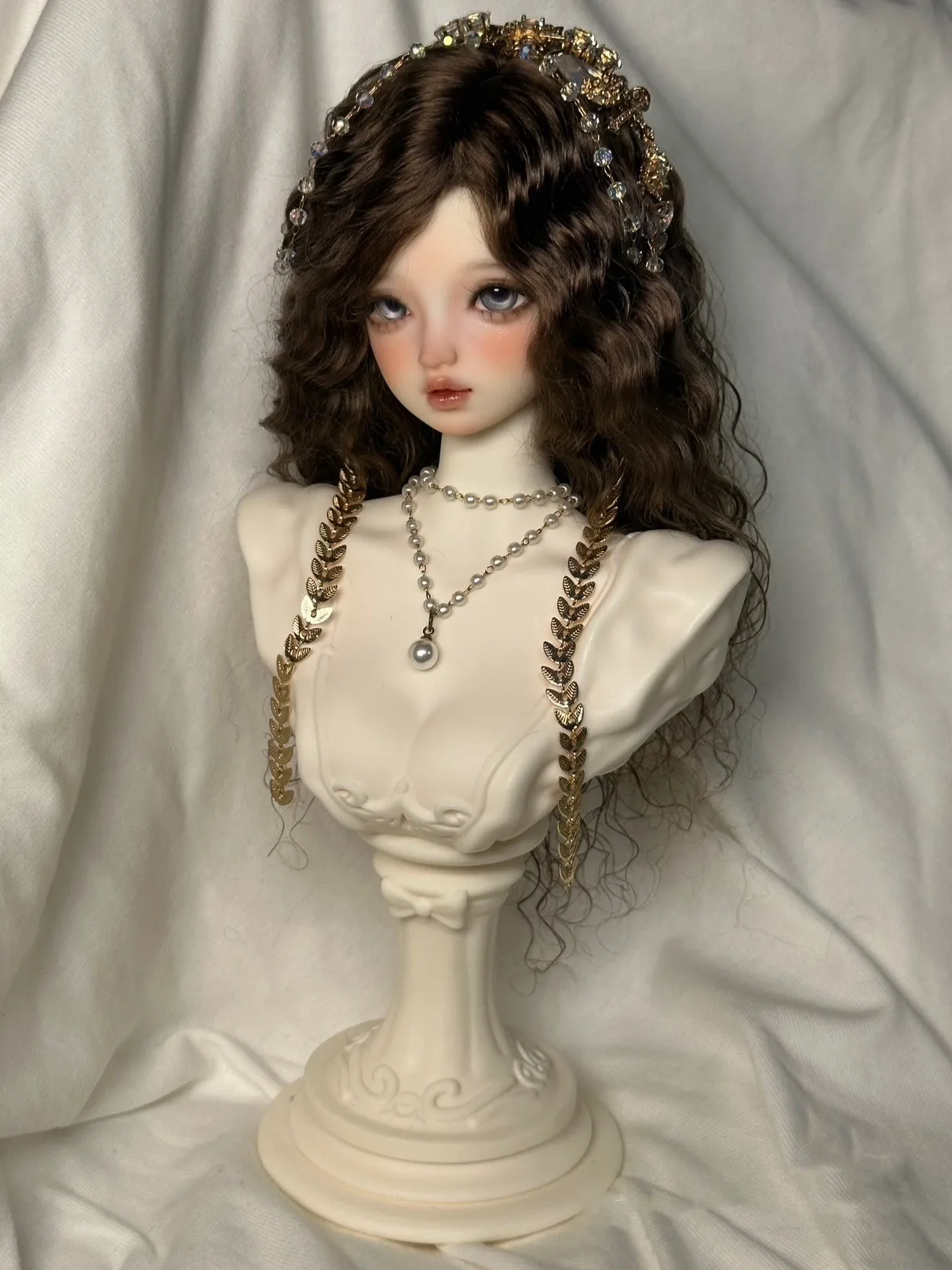 fashion-1-4-bjd-doll-hair-free-shipping-soft-headed-shell-small-curly-mohair-wig