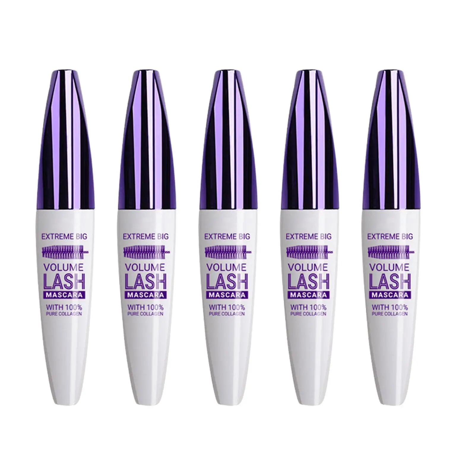 5D Voluminous Fiber Mascara Waterproof No Clumping Smudging All Day Exquisitely Full Lengthening and Thick Voluminous Eyelashes