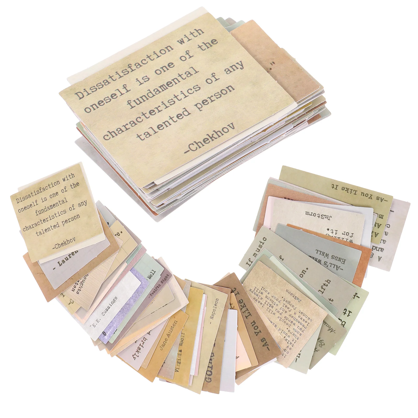 

60Pcs Vintage Motivational Quote Stickers Inspirational Scrapbooking DIY Journal Planner Supplies Journaling Stickers