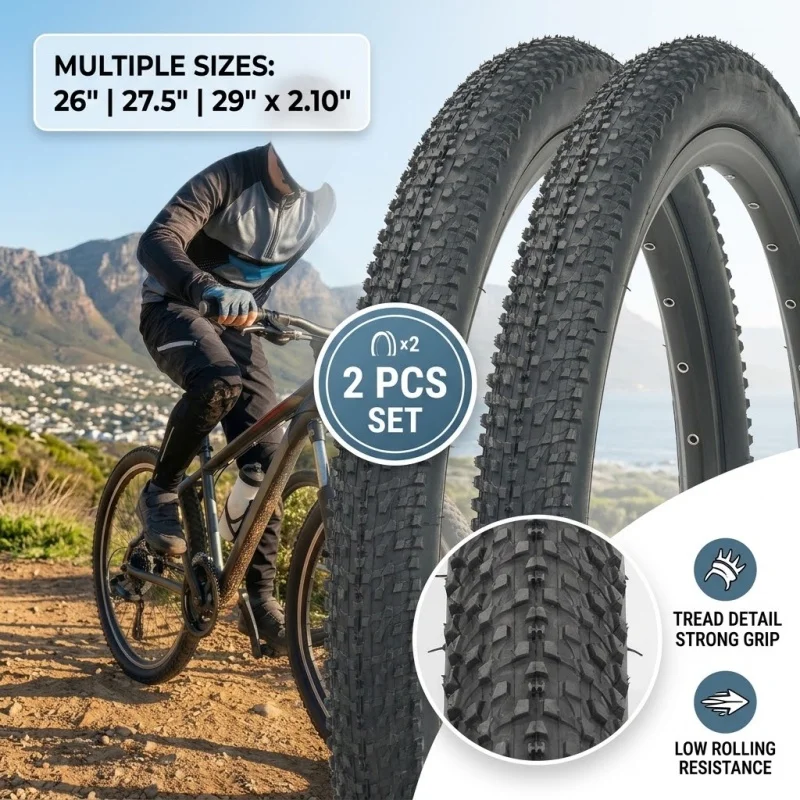 2pcs Bicycle MTB Tyre Pair 26' 27.5' 29' X 2.10' All-Terrain Conditions XC Low Rolling Resistance Strong Grip Speed Fast Tractio