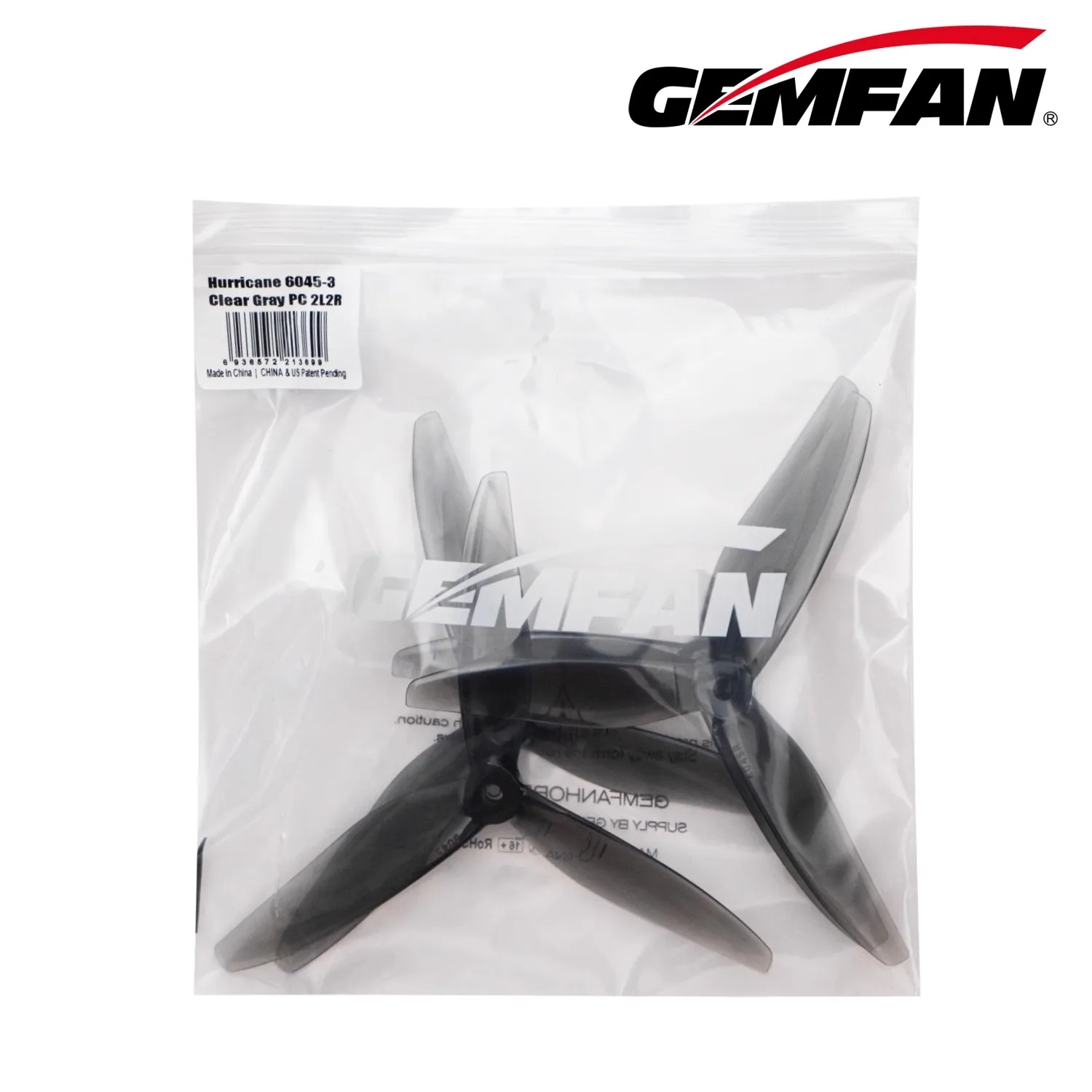 8Pairs Gemfan Hurricane 6045 6X4.5 3-Blade PC Propeller for FPV 6inch Freestyle Long Range Drones DIY Parts (8CW+8CCW)