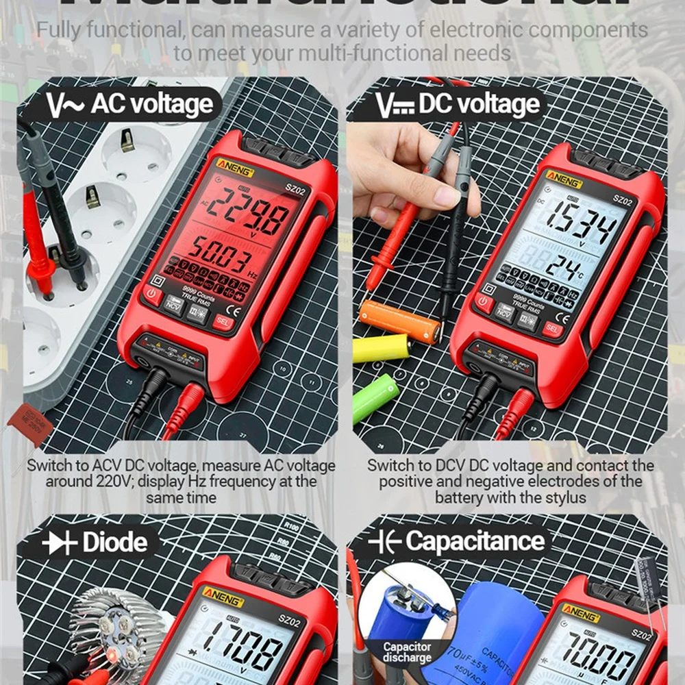 ANENG Digital Multimeter High Precision Auto Range Voltmeter Electrical Tester For Electronic Troubleshooting Repairing Tool