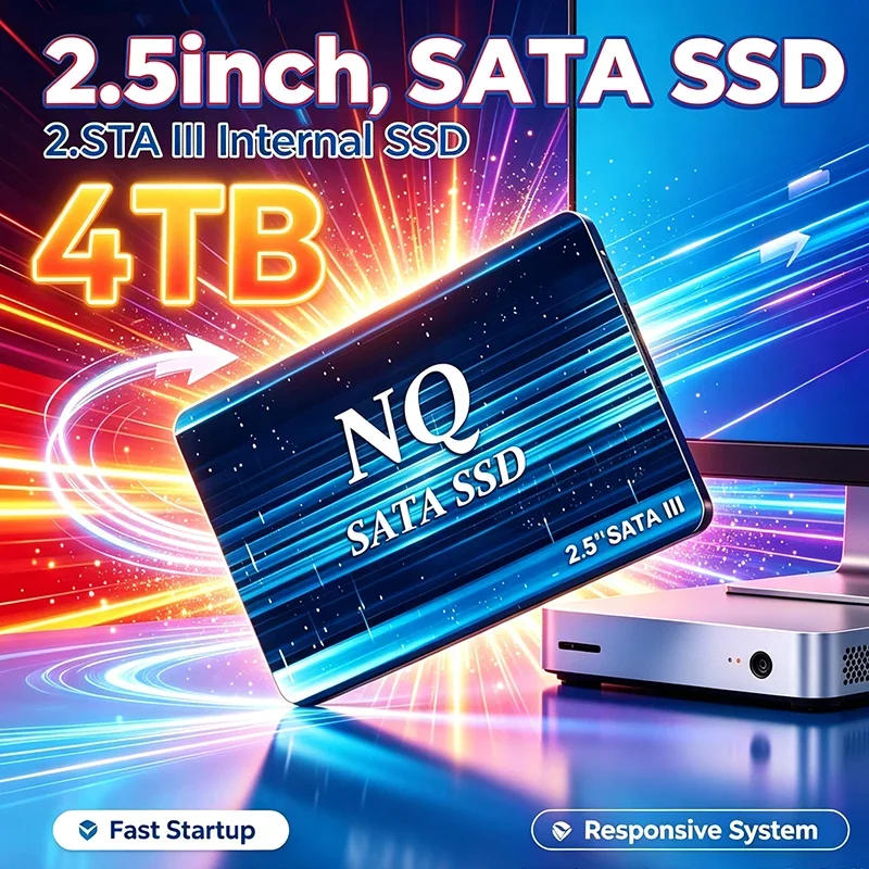 Original New 2.5-inch SATA SSD 1TB 2TB 4TB SSD Portable Hard Disk Disc 500GB Internal Solid State Drive for Laptop Desktop PS5