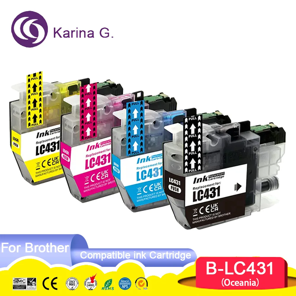 Standard capacity LC431 431 LC 431 Compatible Ink Cartridge For Brother DCP-J1050DW,DCP-J1140DW,MFC-J1010DW Printer