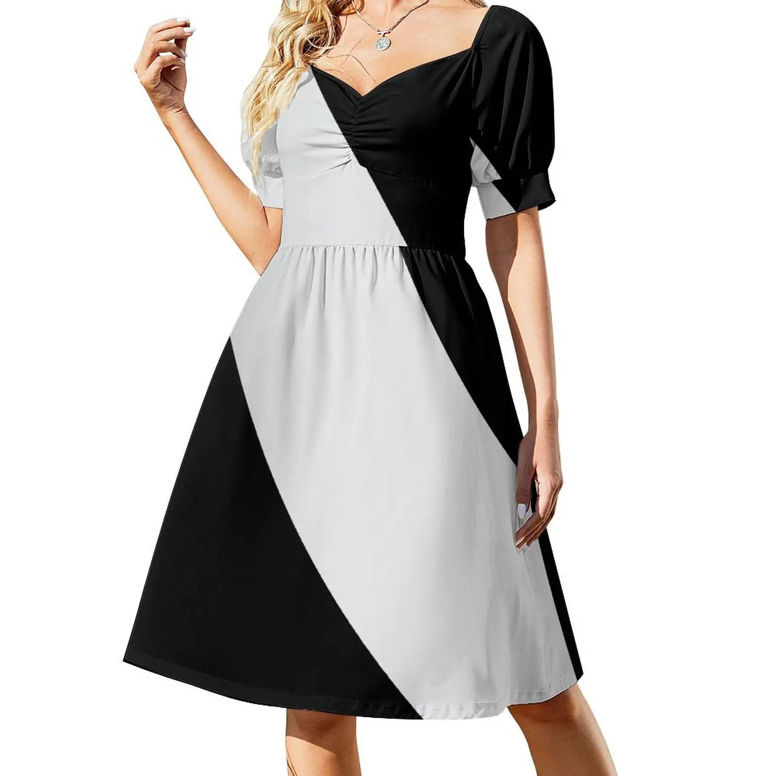 

black with silver sash Short Sleeved Dress clothing women summer 2025 summer dress womens 2025 evening dress women