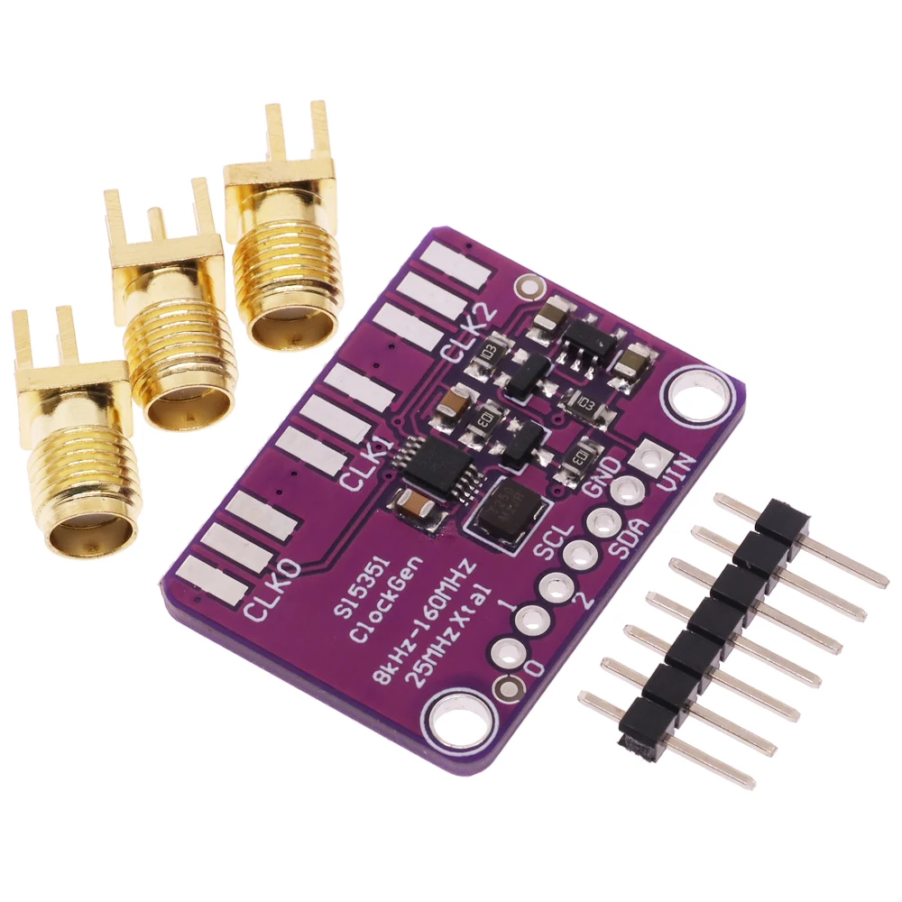 1/5/10PCS DC 3V-5V Si5351A Si5351 I2C Clock Generator Breakout Board Module Signal Generator Clock 8KHz-160MHz For Arduino