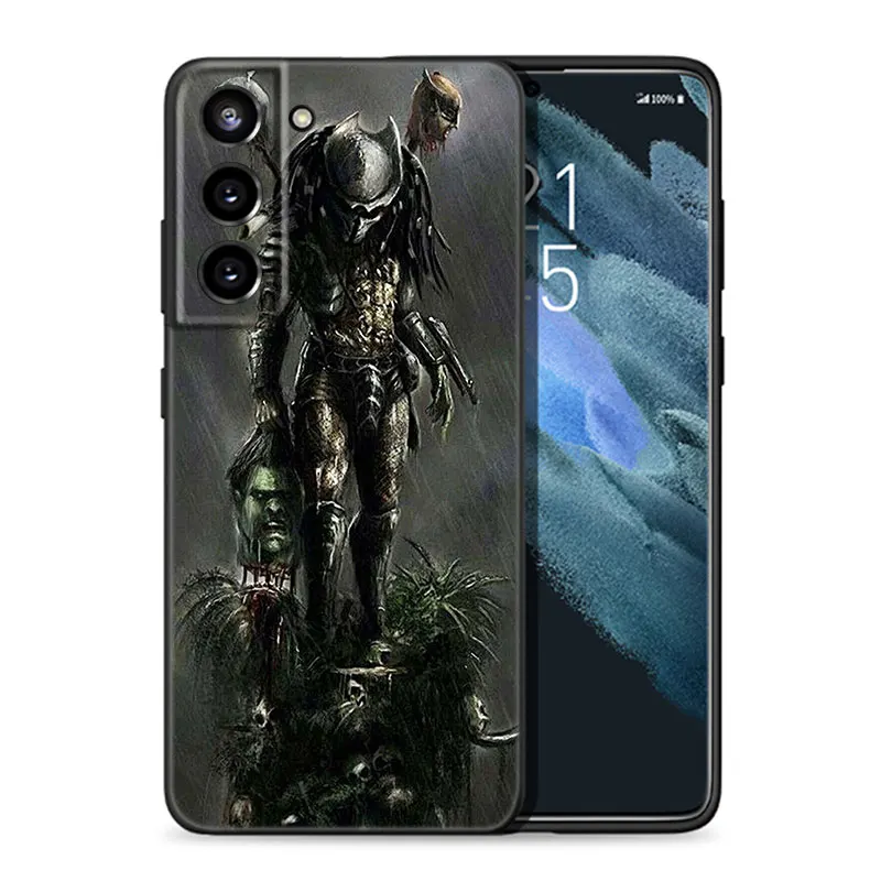 Killing Alien And Predator Phone Case For Samsung Galaxy S21 S20 FE S22 Ultra S10 Lite S9 S8 Plus S7 Edge S10E Soft Black Cover