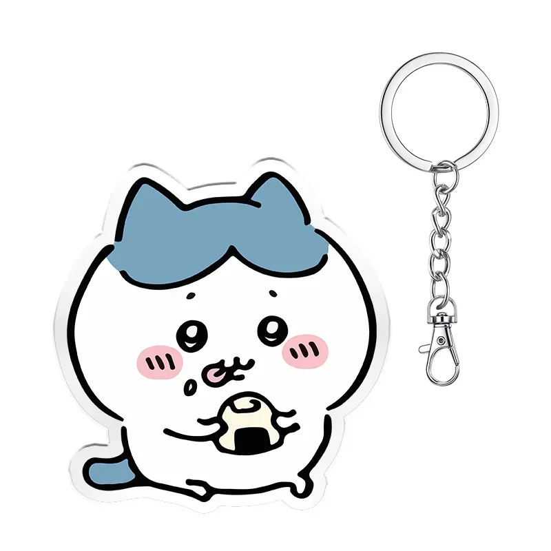 6cm Nanka Chiisakute Kawaii Yatsu Keychain Anime Cute Chiikawa Acrylic Usagi School Bag Decorate Kawaii Keyring Holiday Gifts