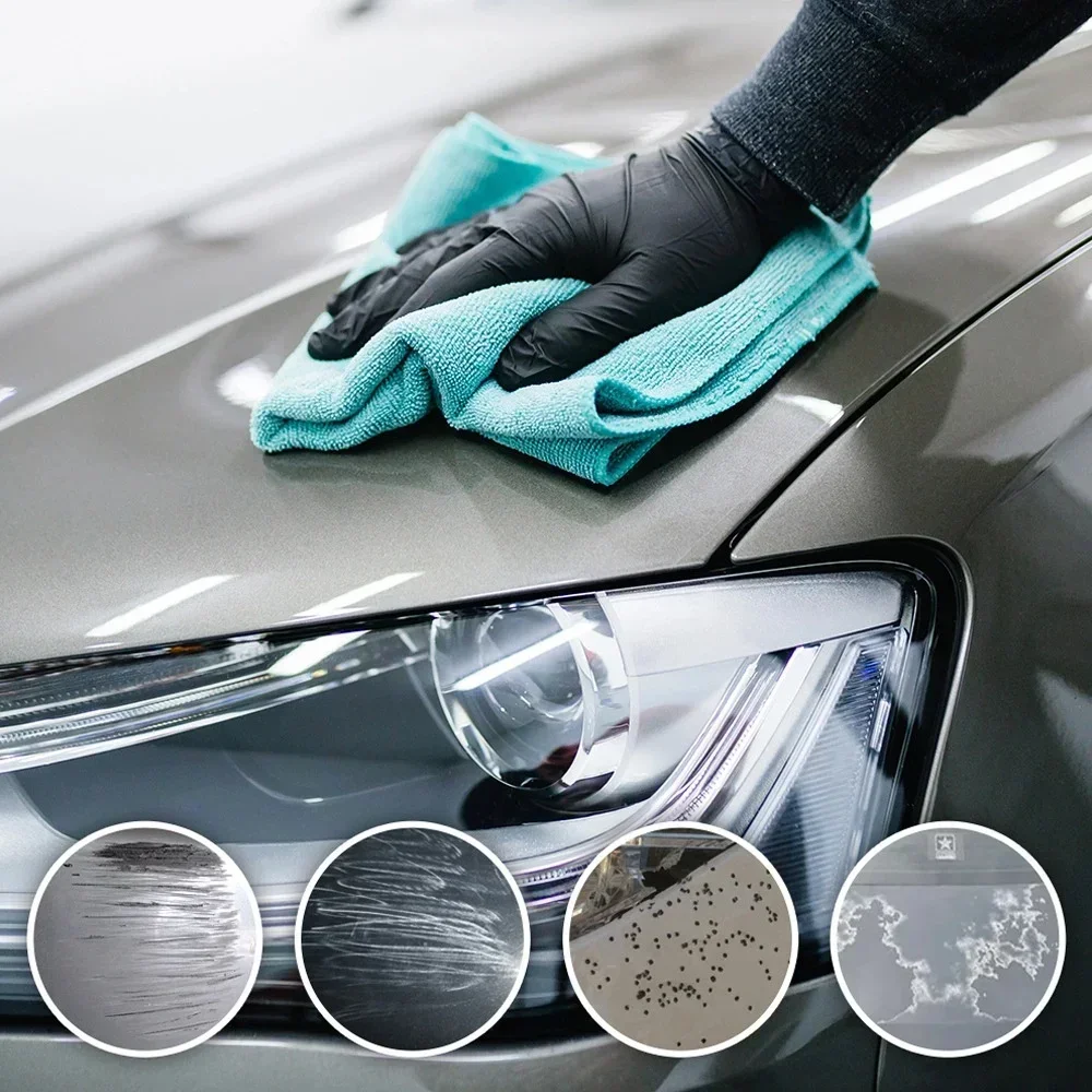 Car Scratch Repair Paste Kit Tiny Scars and Swirl Removal 15/60/120ml Polishing Wax with Sponges Car Care Tools for Thin Paint