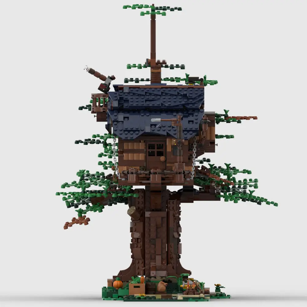 MOC importer Modular House, New Life Tree House avec intérieur, 2374 pièces