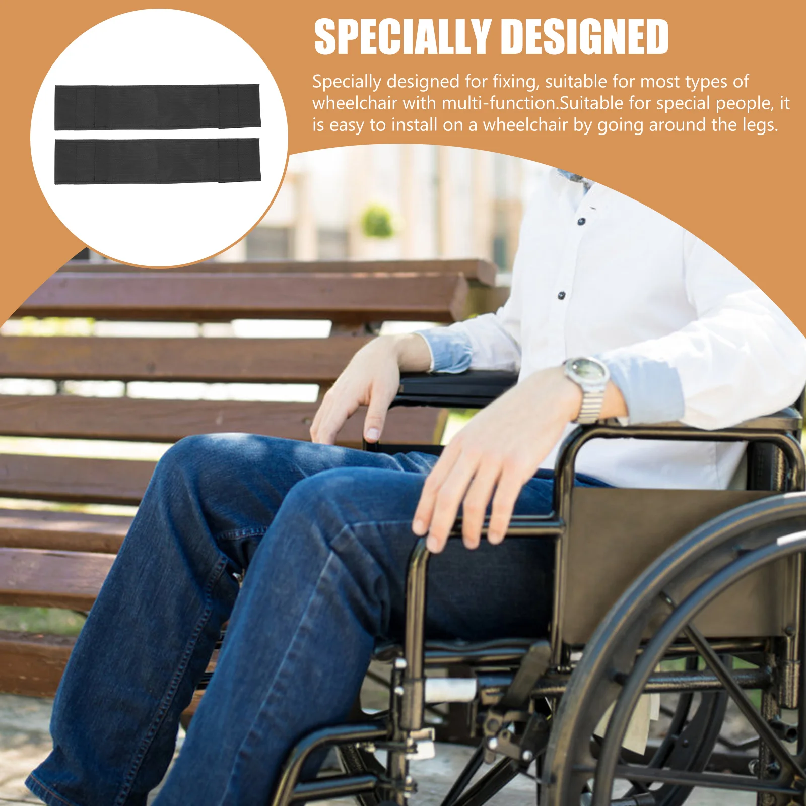 

2pcs Wheelchair Foot Strap Leg Support Guard for Elderly Disabled Breathable Calf Fixing Belt Universal Fit Easy Installation