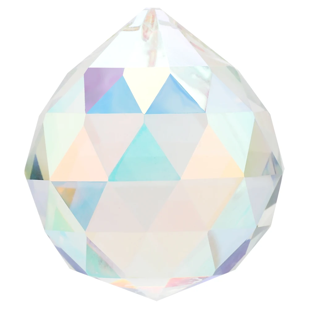 Colorful Crystal Ball Sun Catcher, Prism Hanging Suncatcher, Glass Rainbow Maker, Window, Home Room, Garden Decor, 30mm, 1Pc