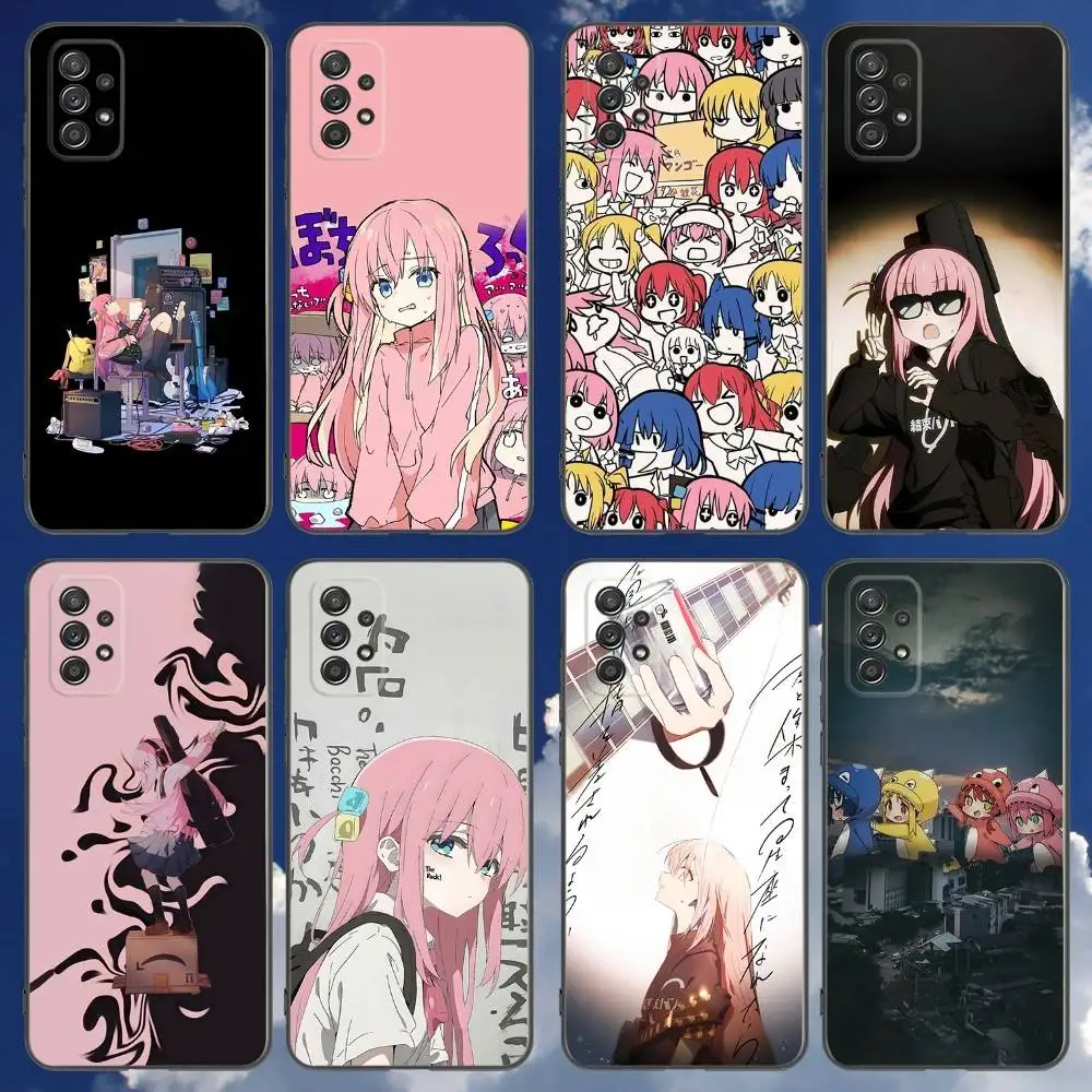 

Bocchi The Rock Hitori Phone Case For Samsung Galaxy A 91,80,73,72,71,53,52,51,22,5G Shockproof Soft Black Cover