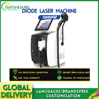 808nm Semiconductor Diode Laser Hair Removal Machine Painless Permanent Ipl Body and Facial Hair Removal Device Germany Portable