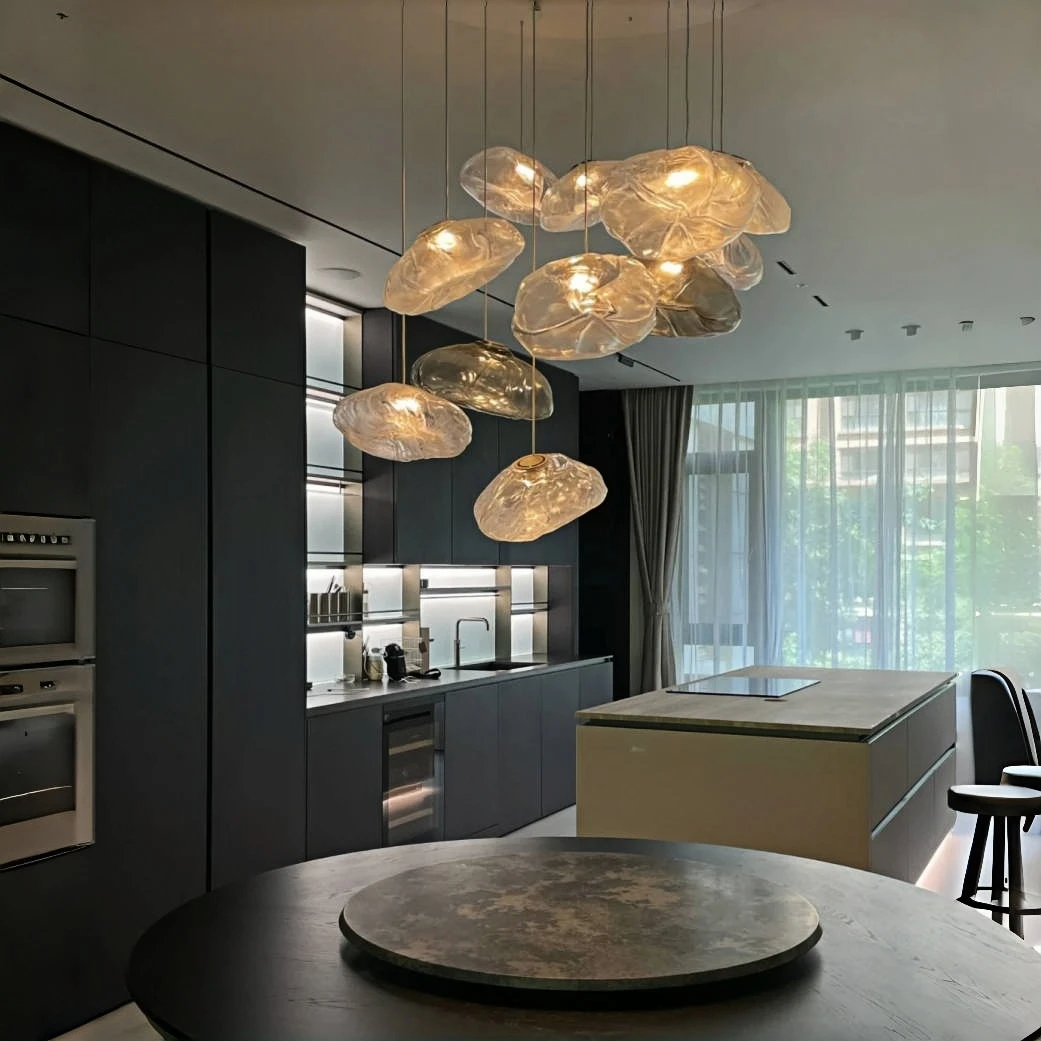 

YEBMLP Art Cloud Design Люстра Скандинавское Стекло Подвесной Светильник Высококачественный Droplight Гостиная Спальня Столовая Кафе Бар Подвесной Светильник