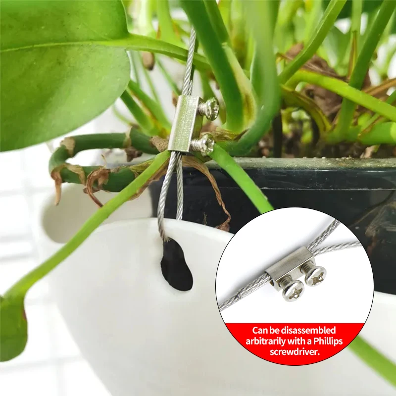 10/20M PVC transparent coating rope 304 stainless steel wire rope rope diameter 1mm garden/railing rope kit