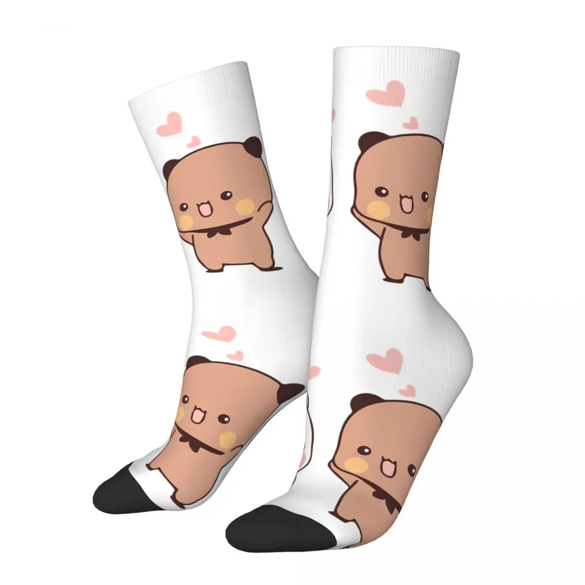 Funny Happy Men's compression Socks Balloon Retro Harajuku Milk and Mocha Bubu Dudu Hip Hop Novelty Casual Crew Crazy Sock