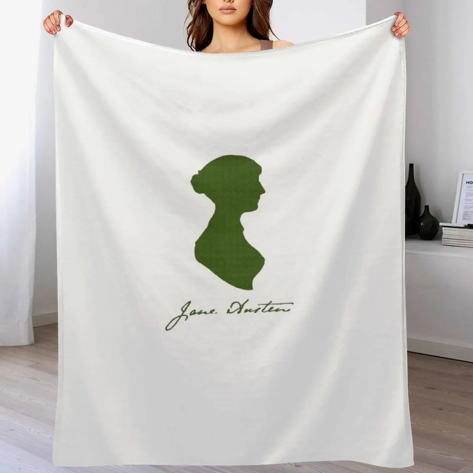 

Silhouette Jane Austen grass Throw Blanket Breathable Lightweight Blanket for Adults Kids