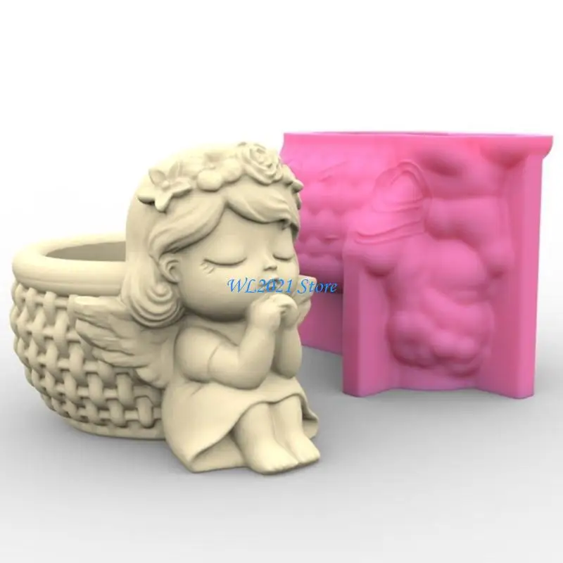 

G5GC Flower Pot Mold Gypsum Concrete Crystal Epoxy Resin Mold Vase Silicone Mould