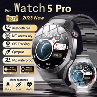 2025 New Watch 5 Pro NFC Smart Watch Men HD AMOLED Screen GPS Motion trajectory HeartRate Bluetooth Call 1.52\