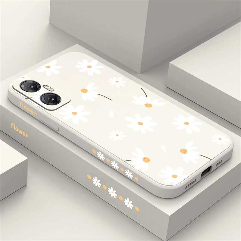 Soft Silicone Phone Case Fou Infinix Hot 10 11 12 30I Play 10S 10T 11S NFC 12I 20S X680 X682 Pattern Daisies Flower Cover