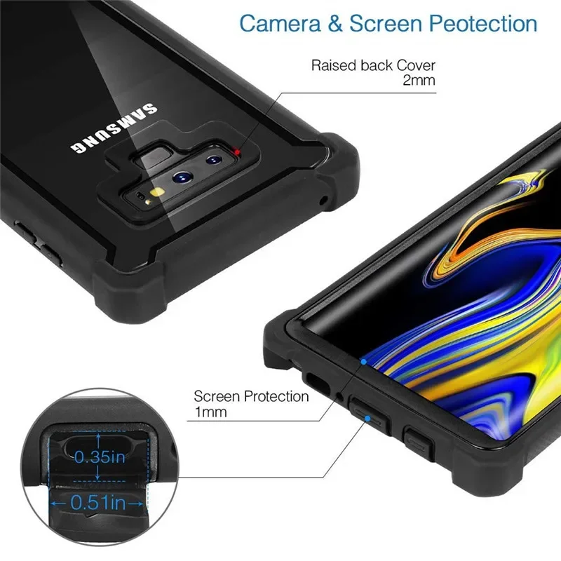 Phone Case for Samsung Galaxy S21 Note 20 S20 Ultra 8 9 S8 S9 S10 Plus Lite S10e Heavy Duty Protection armor Shockproof Cover