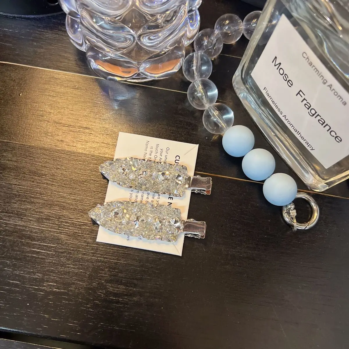 

Flat Hair Solution Rhinestone Side Clip for Women Full Crystal Duck Bill Clamp for Slippery Hair Invisible BB Hair Claw for