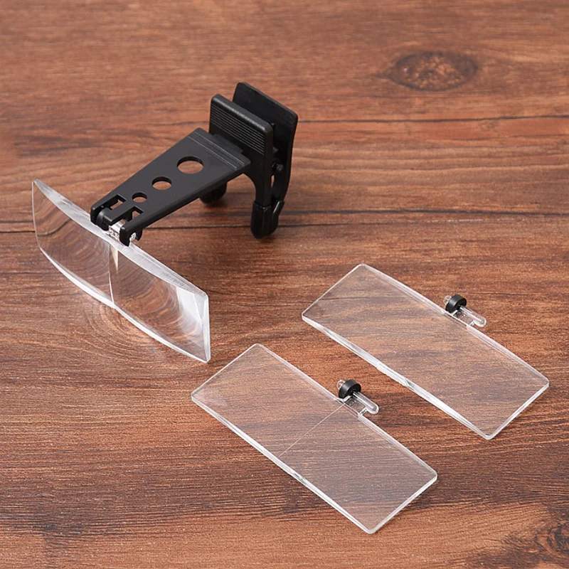 Glasses Type Magnifying Glass Optical Instrument Folding Clamp Magnifying Glass on the Magnifying Glass